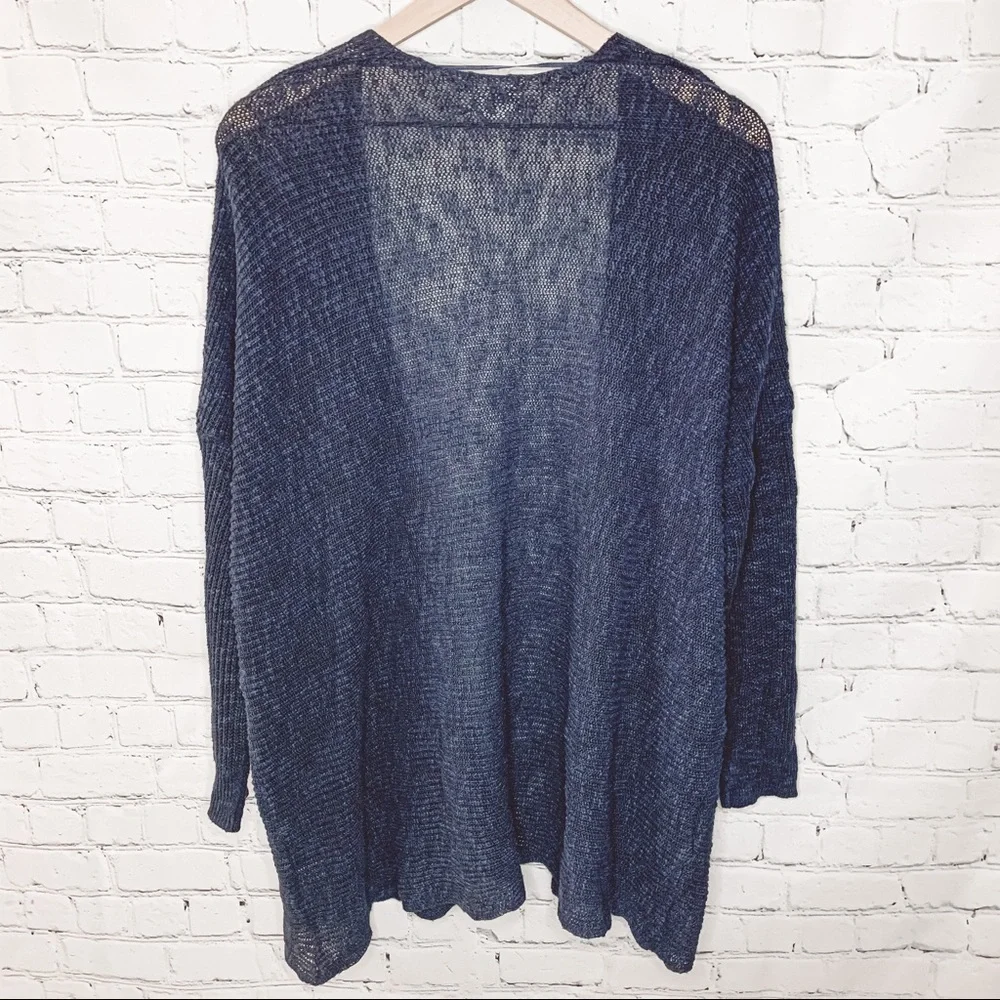 Caslon Waterfall Cardigan Navy Size Small Petite NWOT